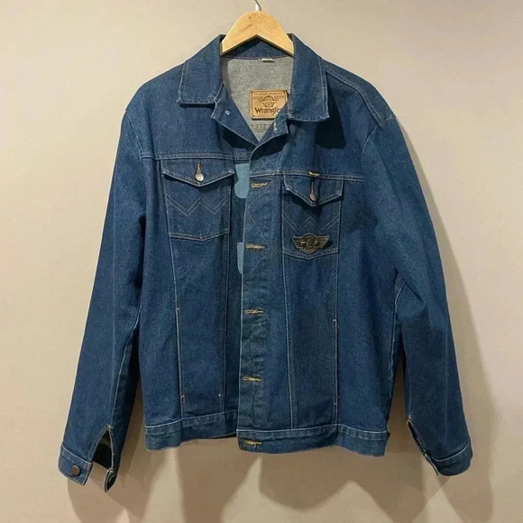Vtg. Wrangler  Cowboy Jean Jacket - Picture 1 of 14